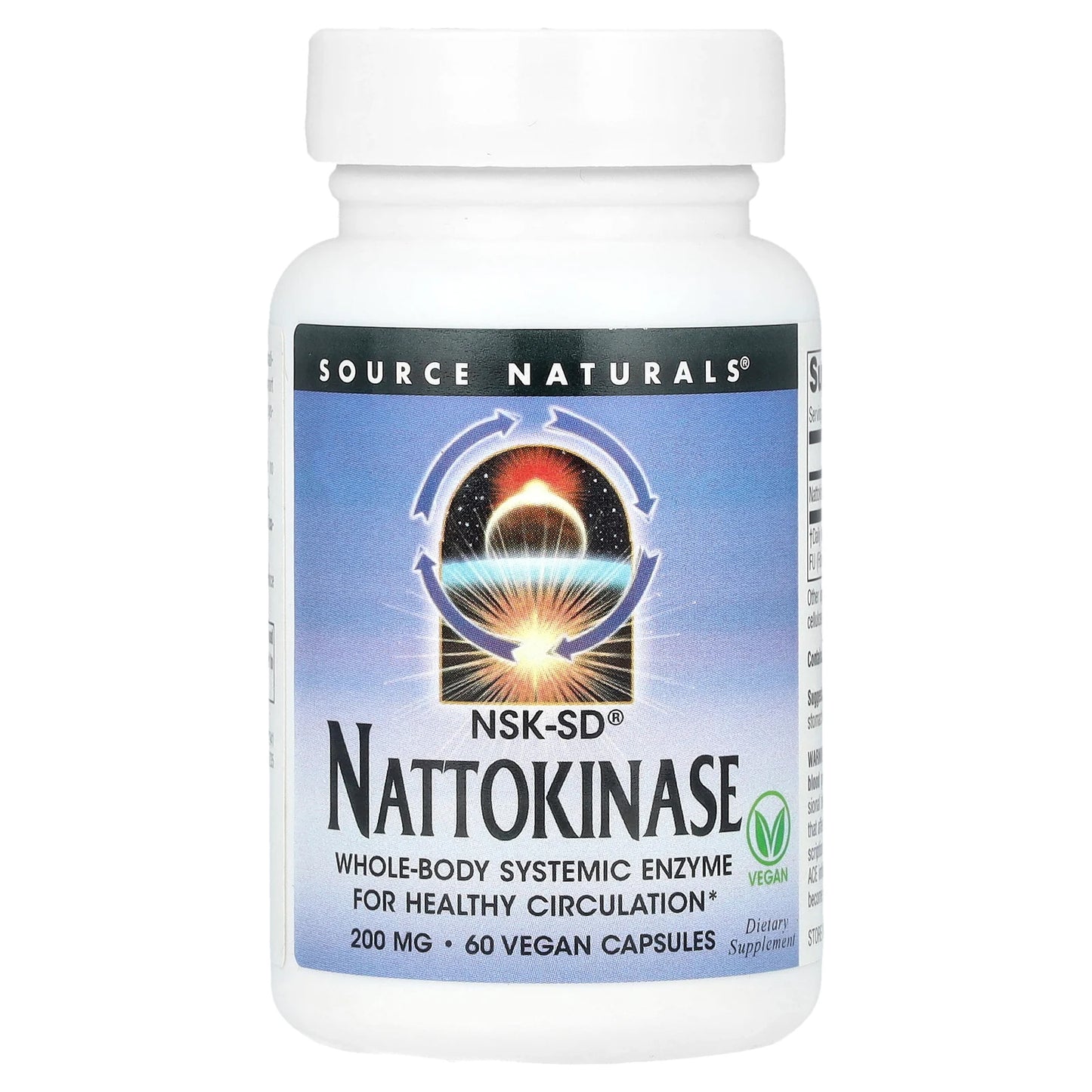 Source Naturals, NSK-SD®, Nattokinase , 200 mg, 60 Vegan Capsules