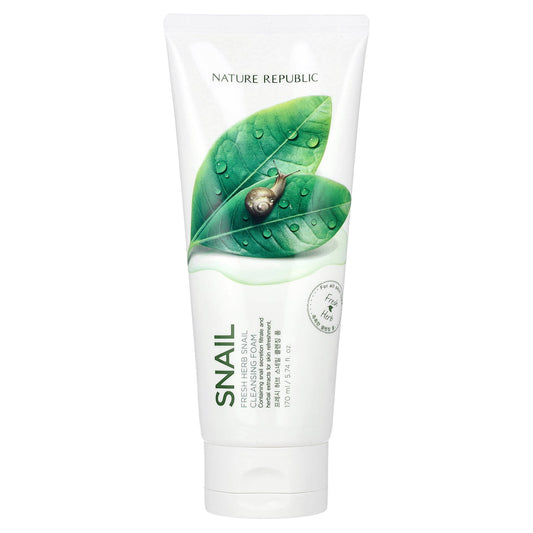 Nature Republic, Fresh Herb Cleansing Foam, Snail, 5.74 fl oz (170 ml)