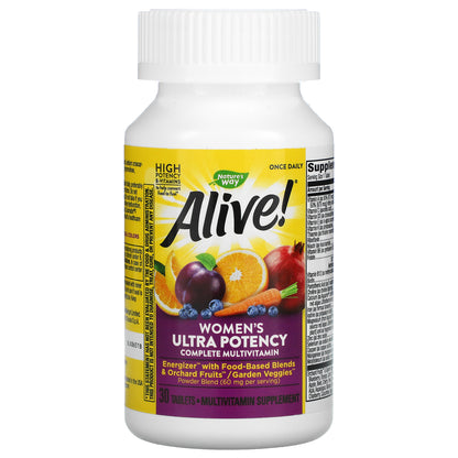 Nature's Way, Alive! Once Daily, Women's Ultra Potency Complete Multivitamin, 30 Tablets