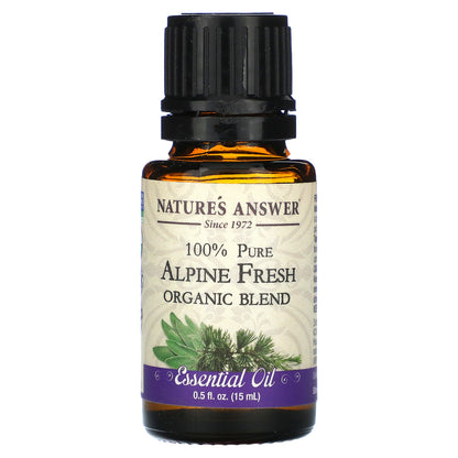 Nature's Answer, 100% Pure Organic Essential Oil Blend, Alpine Fresh, 0.5 fl oz (15 ml)