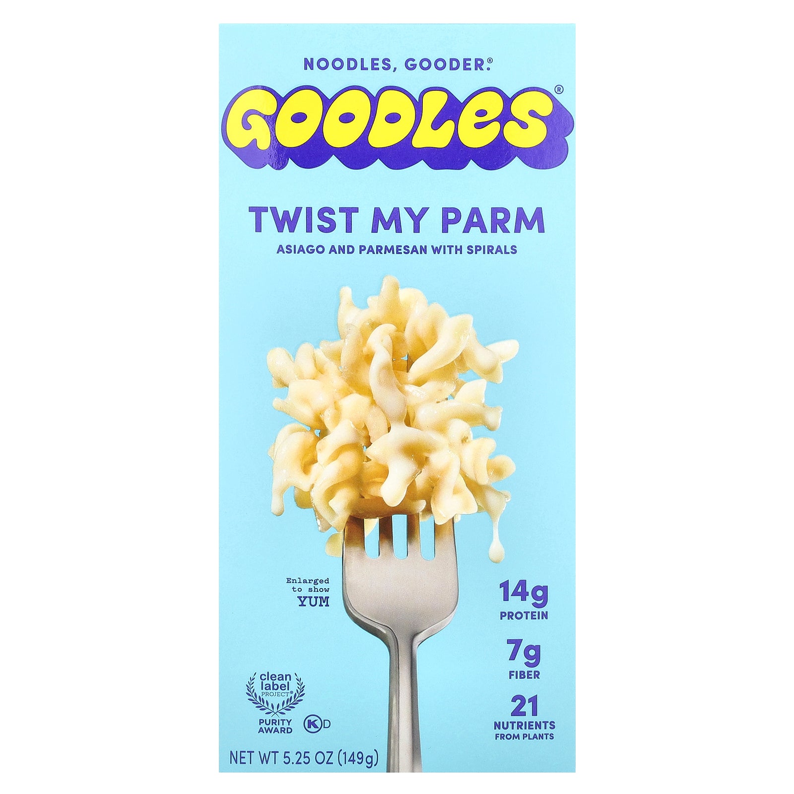 Goodles, Twist My Parm, Asiago and Parmesan with Spirals, 5.25 oz (149 g)