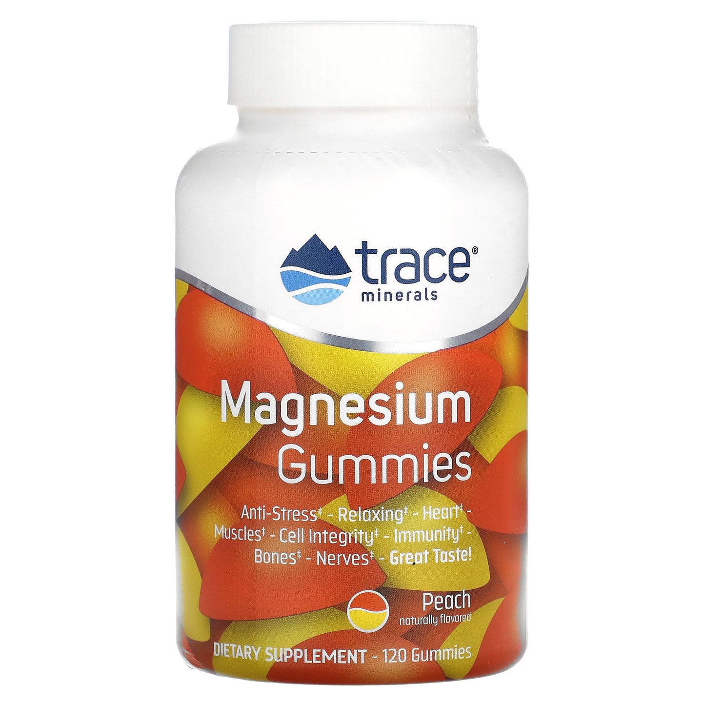 Trace, Magnesium Gummies, Peach, 120 Gummies