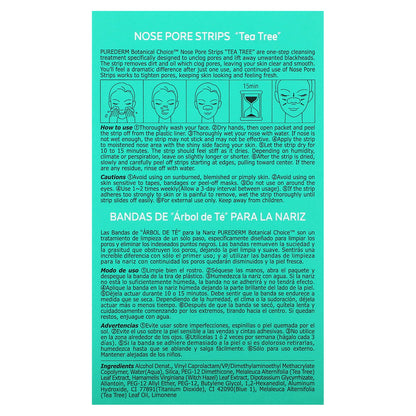 Purederm, Nose Pore Strips, Tea Tree, 6 Strips