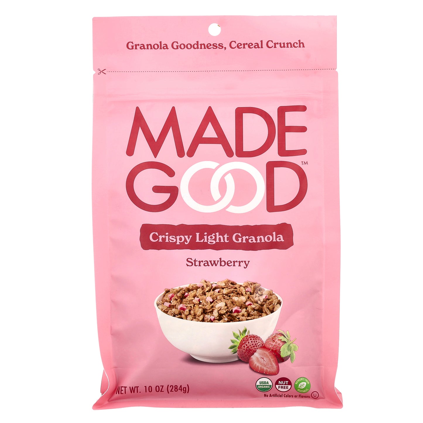 MadeGood, Crispy Light Granola, Strawberry, 10 oz (284 g)