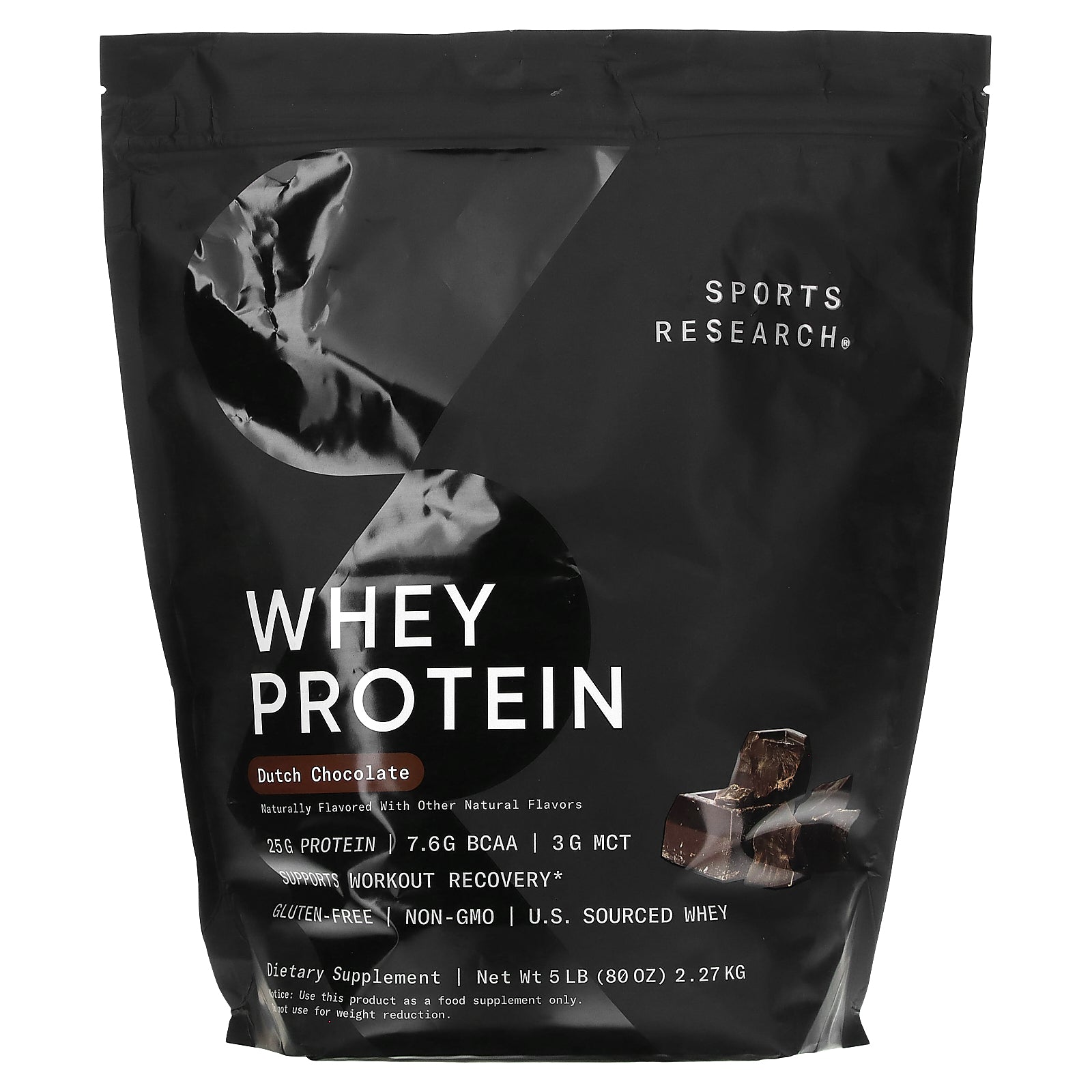 Sports Research, Whey Protein, Dutch Chocolate, 5 lb (2.27 kg)