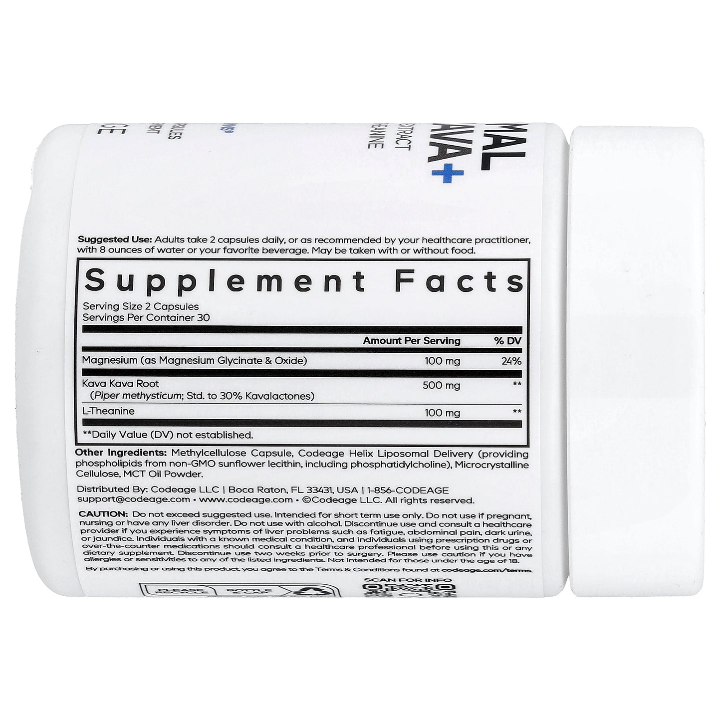 Codeage, Liposomal Kava Kava+, 60 Vegetable Capsules