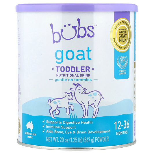 Aussie Bubs, Goat, Toddler, Nutritional Drink Powder, 12-36 Months, 20 oz (567 g)