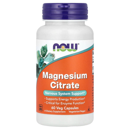 NOW Foods, Magnesium Citrate, 60 Veg Capsules (133 mg per Capsule)