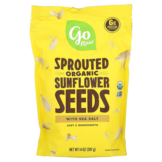 Go Raw, Organic Sprouted Sunflower Seeds with Sea Salt, 14 oz (397 g)