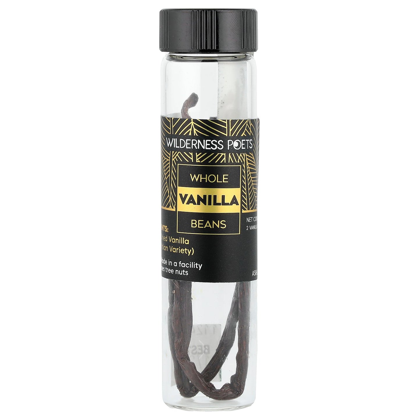 Wilderness Poets, Whole Vanilla Beans, 2 Vanilla Beans