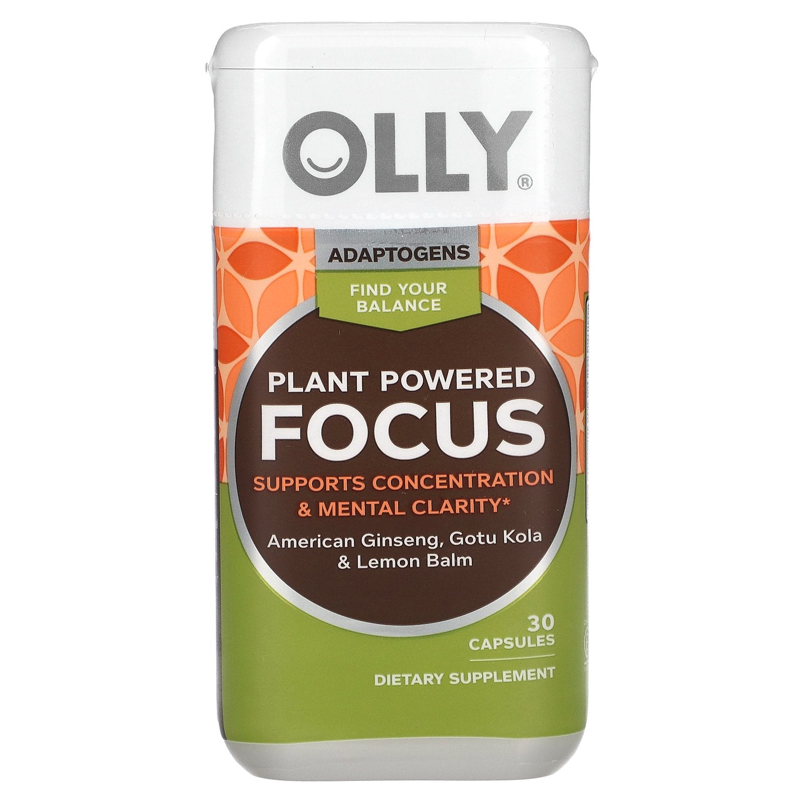 OLLY, Plant Powered Focus, 30 Capsules