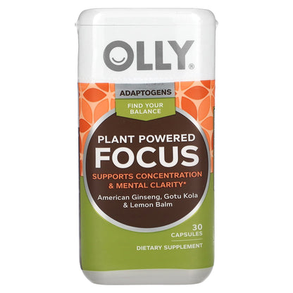 OLLY, Plant Powered Focus, 30 Capsules