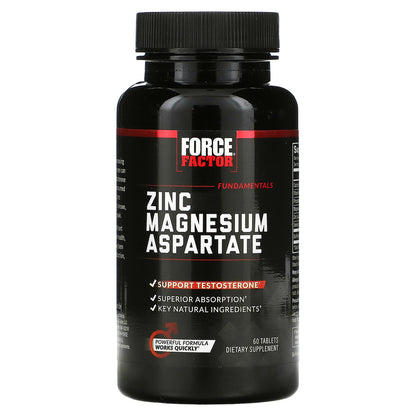 Force Factor, Fundamentals, Zinc Magnesium Aspartate, 60 Tablets