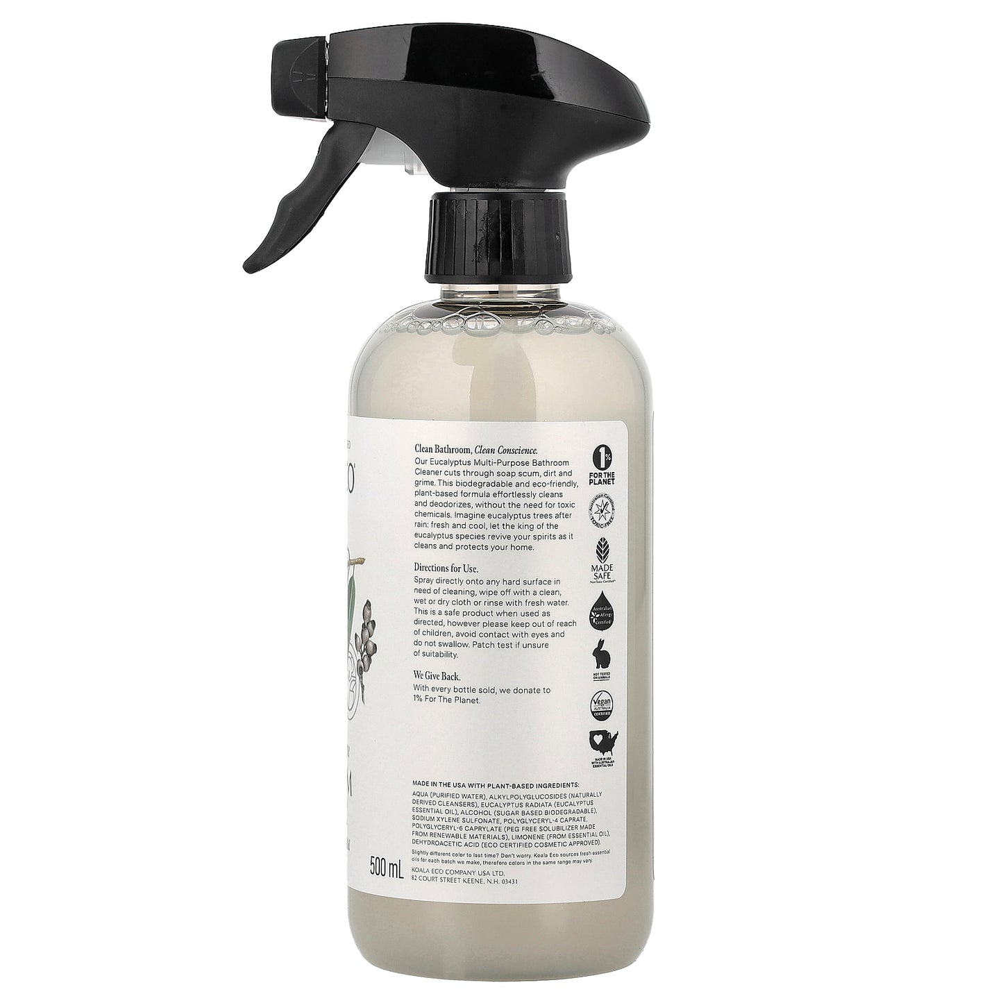 Koala Eco, Natural Multi-Purpose Bathroom Cleaner, Australian Eucalyptus Essential Oil, 16.9 fl oz (500 ml)