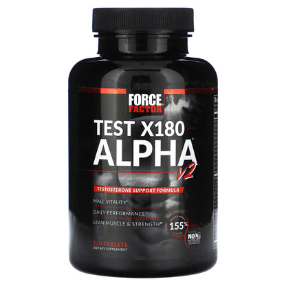 Force Factor, Test X180 Alpha® V2, 120 Tablets