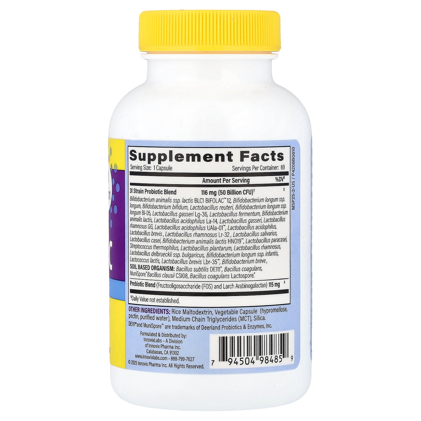 InnovixLabs, Multi-Strain Probiotic, 60 Capsules