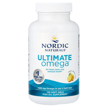 Nordic Naturals, Ultimate Omega®, Great Lemon, 120 Soft Gels (640 mg per Soft Gel)