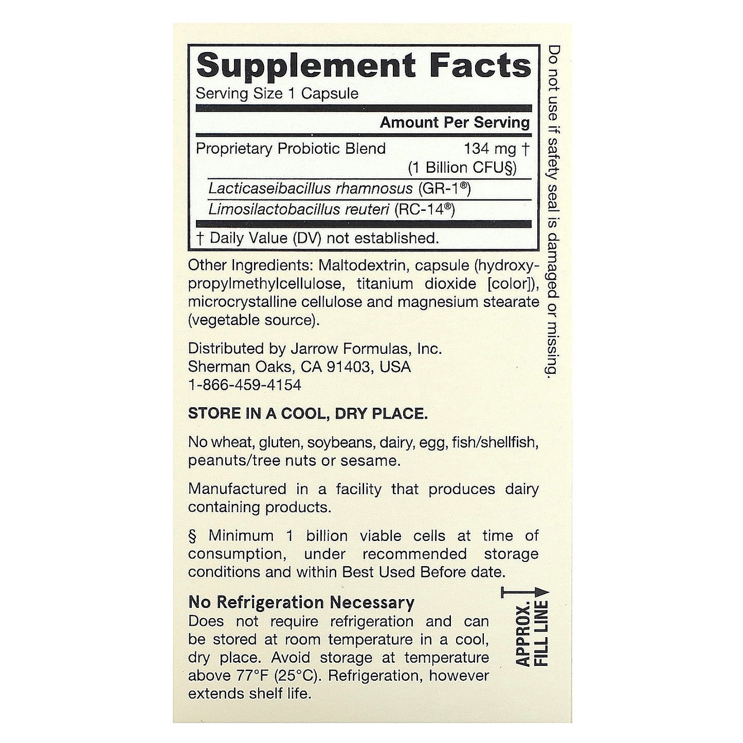 Jarrow Formulas, Vegan Fem Dophilus, 1 Billion CFU , 60 Veggie Capsules