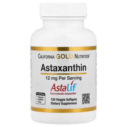 California Gold Nutrition, Astaxanthin, Astalif® Pure Icelandic, 12 mg, 120 Veggie Softgels