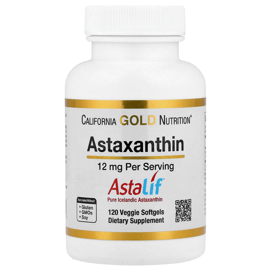 California Gold Nutrition, Astaxanthin, Astalif® Pure Icelandic, 12 mg, 120 Veggie Softgels