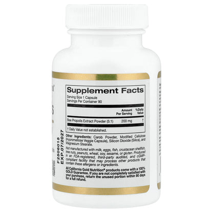 California Gold Nutrition, Bee Propolis, 1,000 mg, 90 Capsules