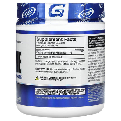 Gaspari Nutrition, Creatine, Unflavored, 300 g