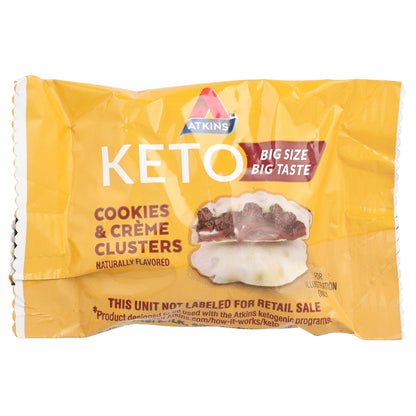 Atkins, Keto Cookies & Creme Clusters, 8 Clusters, 0.92 oz (26 g) Each