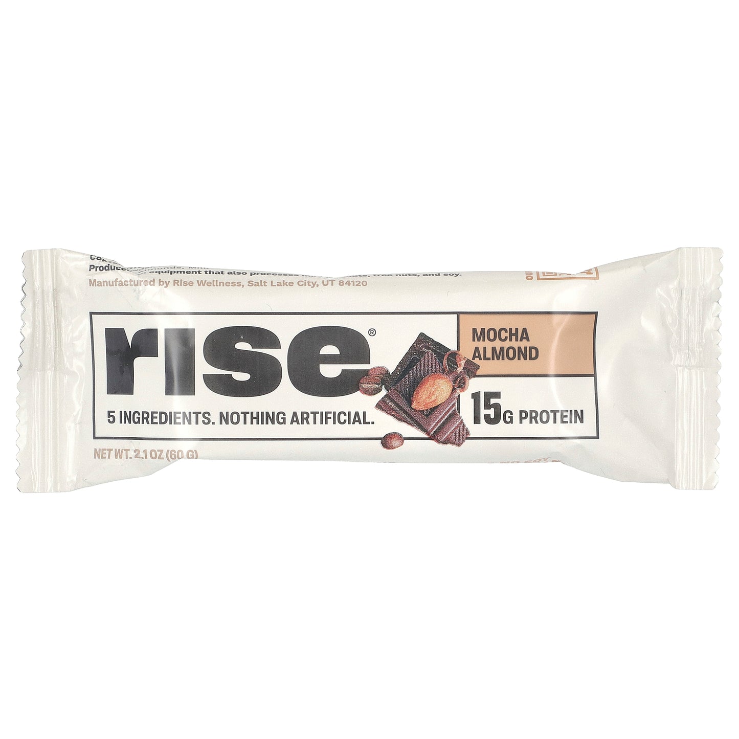 Rise Bar, Protein Bar, Mocha Almond , 12 Bars, 2.1 oz (60 g) Each