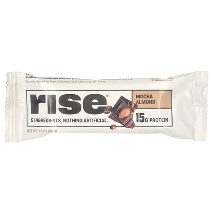 Rise Bar, Protein Bar, Mocha Almond , 12 Bars, 2.1 oz (60 g) Each