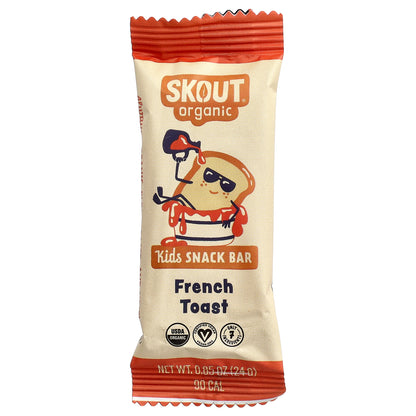 Skout Organic, Kids Snack Bars, French Toast, 6 Bars, 0.85 oz (24 g) Each