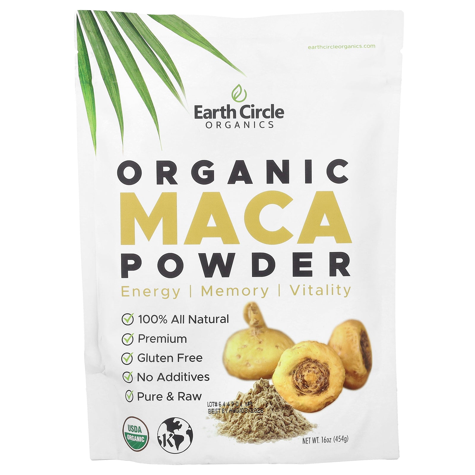 Earth Circle Organics, Organic Maca Powder, 16 oz (454 g)