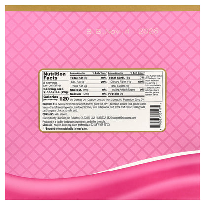 ChocZero, Premium Cookies, Wafers, Strawberry, 16 Cookies, 8 oz (224 g)