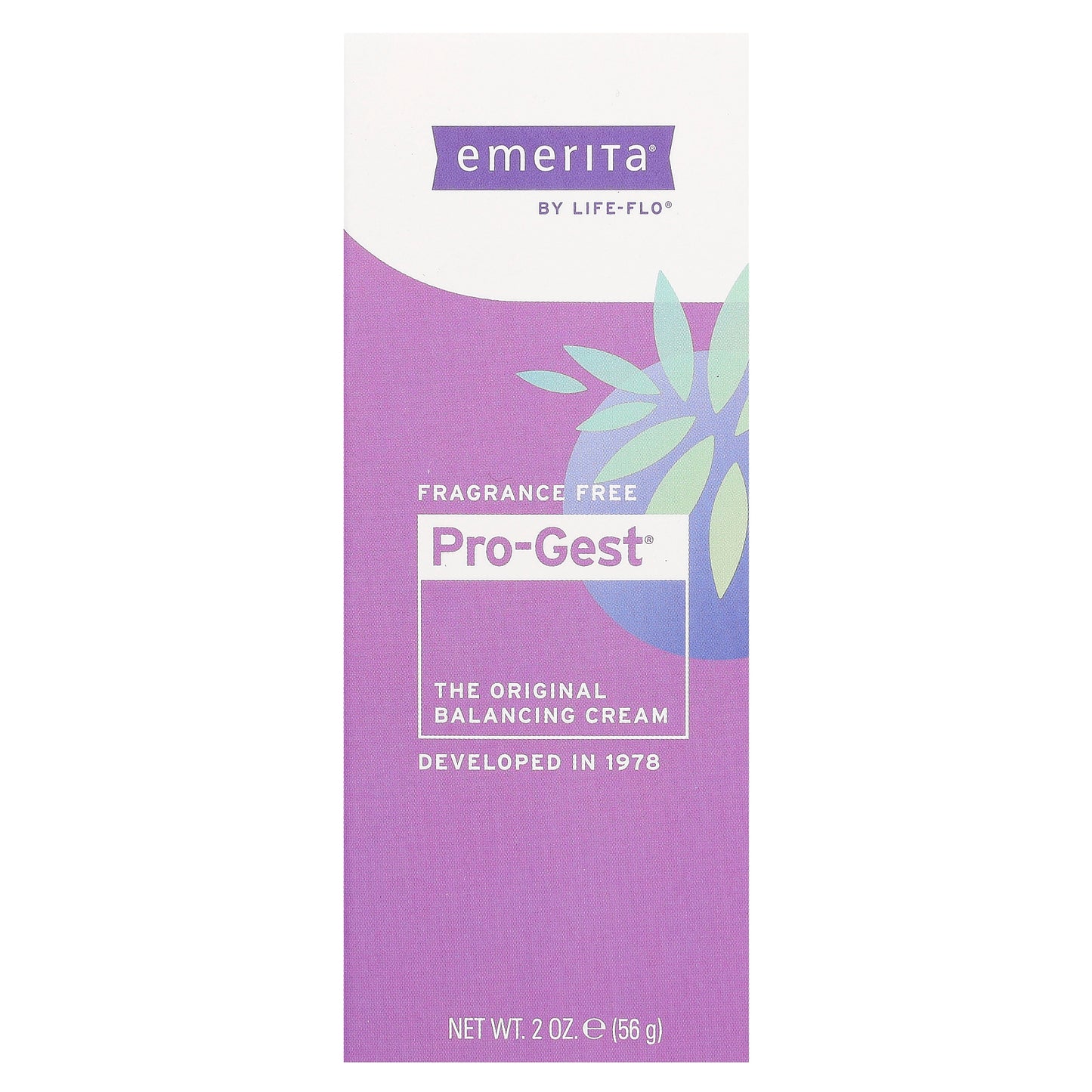 Emerita, Pro-Gest, The Original Balancing Cream, Fragrance Free, 2 oz (56 g)