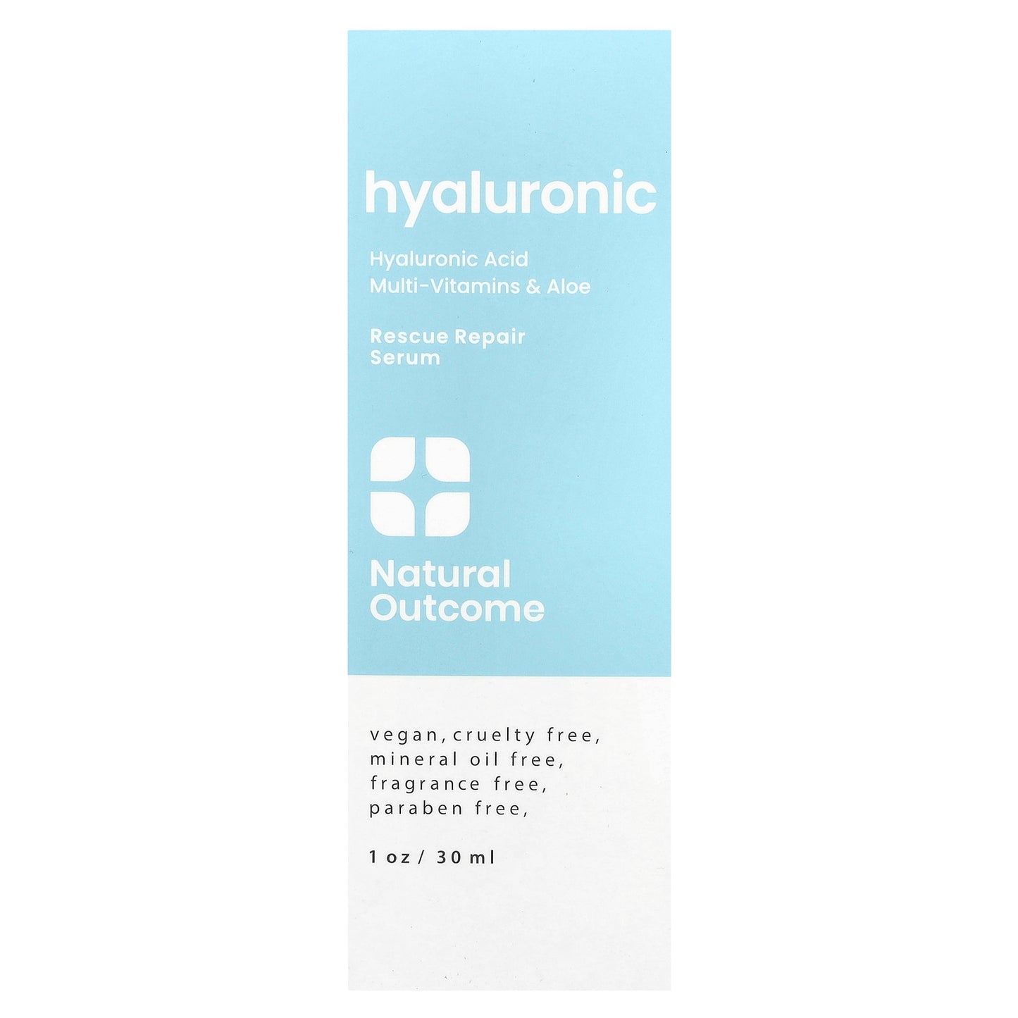 Natural Outcome, Hyaluronic, Rescue Repair Serum, Fragrance Free, 1 oz (30 ml)