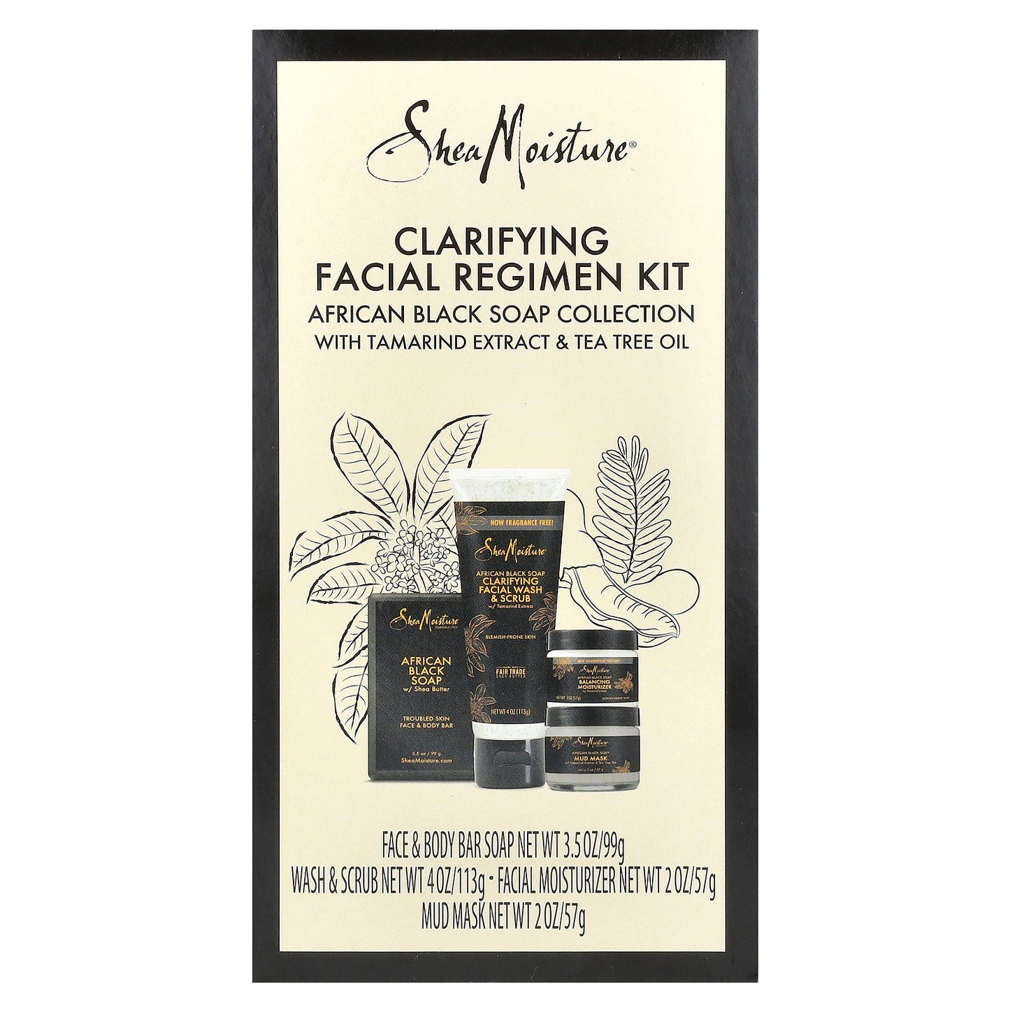 SheaMoisture, Clarifying Facial Regimen Kit , 4 Piece Kit