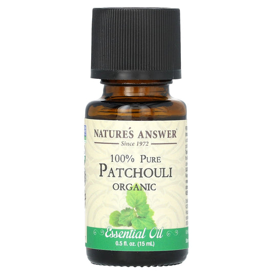 Nature's Answer, 100% Pure Organic Essential Oil, Patchouli, 0.5 fl oz (15 ml)