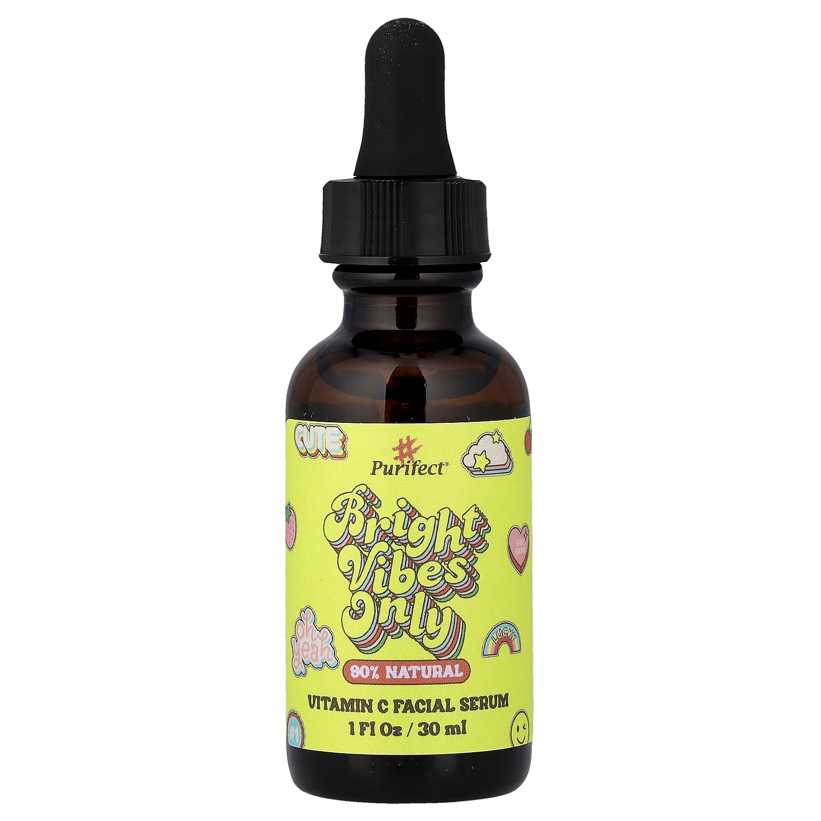 Purifect, Bright Vibes Only, Vitamin C Facial Serum, 1 fl oz (30 ml)