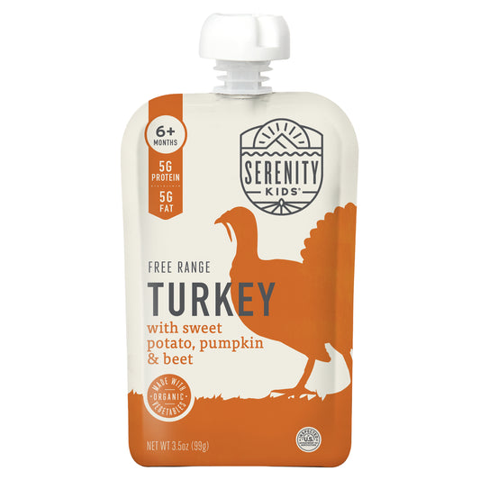 Serenity Kids, Free Range Turkey with Sweet Potato, Pumpkin, & Beet, 6+ Months,  3.5 oz (99 g)