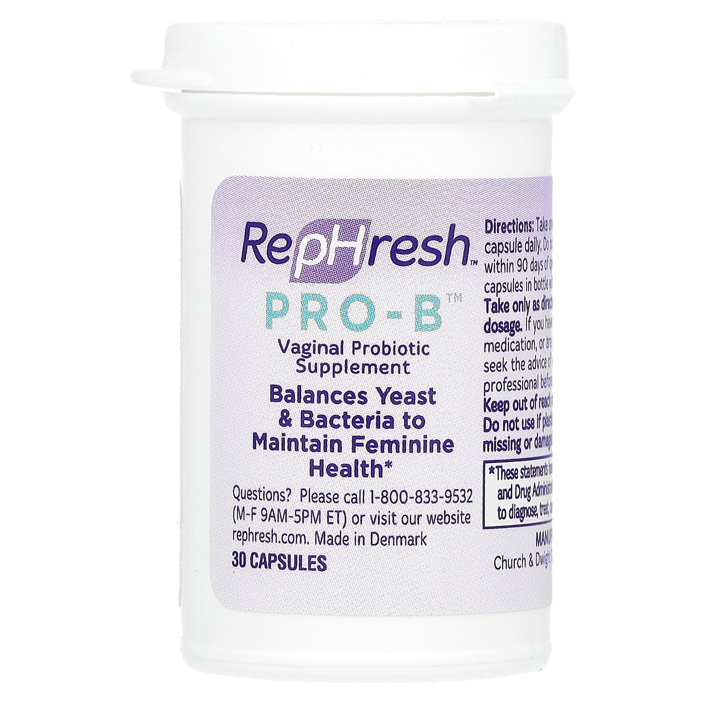 Rephresh, Pro-B, Vaginal Probiotic Supplement , 30 Capsules