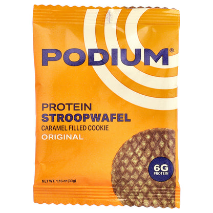 Podium Nutrition, Protein Stroopwafel, Original, 8 Wafels, 1.16 oz (33 g) Each