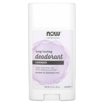 NOW Foods, Solutions, Long-Lasting Deodorant, Lavender, 2.2 oz (62 g)