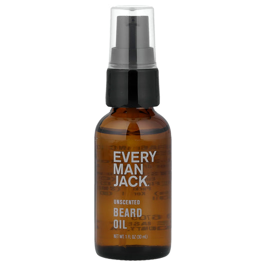 Every Man Jack, Beard Oil, Unscented, 1 fl oz (30 ml)