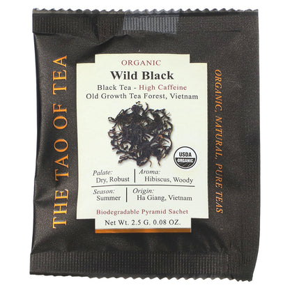 The Tao of Tea, Organic Black Tea, Wild Black, 15 Pyramid Sachets, 1.32 oz (37.5 g)