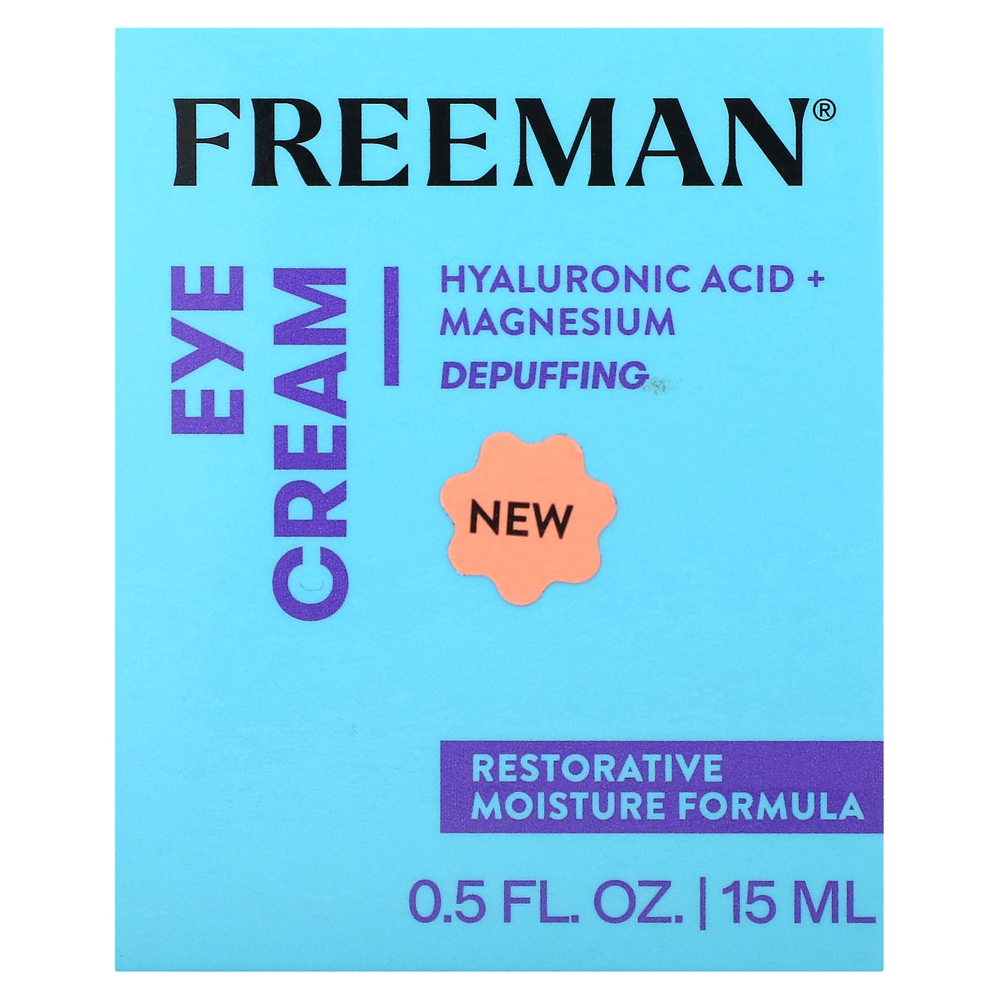 Freeman Beauty, Restorative Eye Cream, Depuffing, 0.5 fl oz (15 ml)