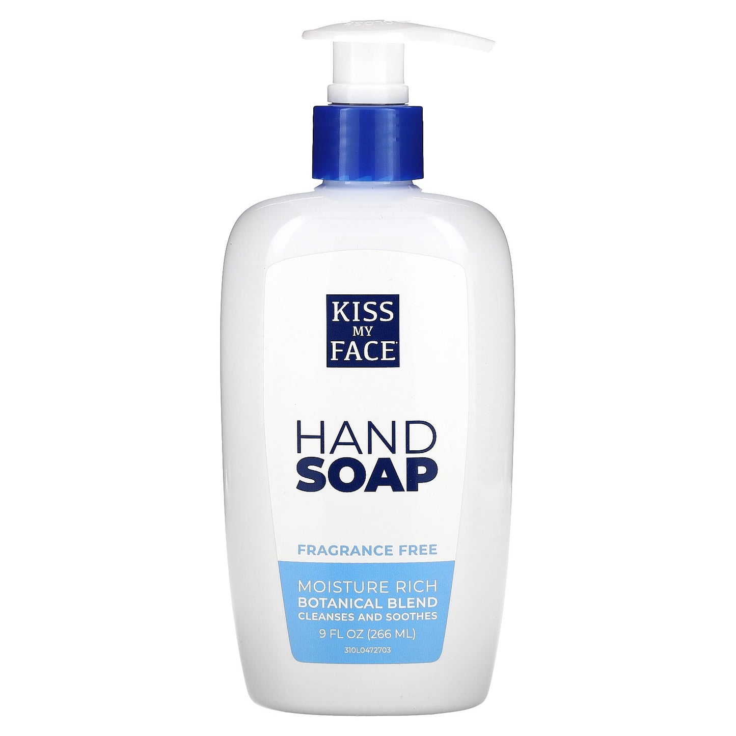 Kiss My Face, Hand Soap, Fragrance Free, 9 fl oz (266 ml)