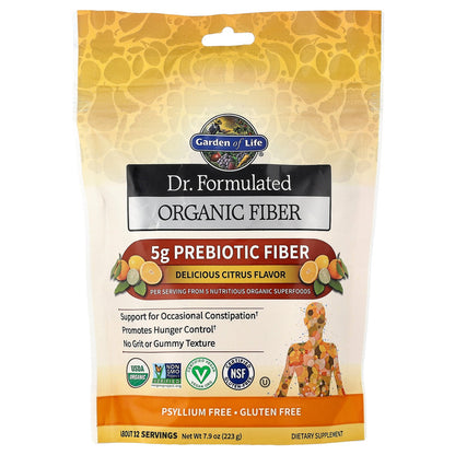 Garden of Life, Dr. Formulated Organic Fiber, Citrus, 7.9 oz (223 g)