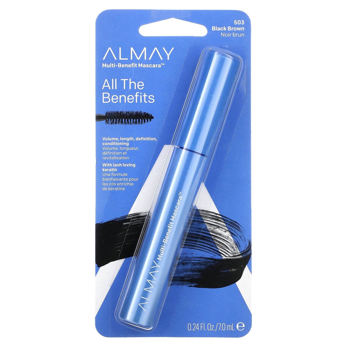 Almay, Multi-Benefit Mascara, 503 Black Brown, 0.24 fl oz (7 ml)