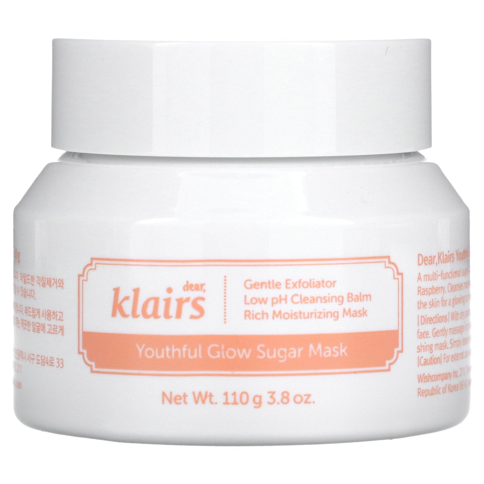 Dear, Klairs, Youthful Glow Sugar Beauty Mask, 3.8 oz (110 g)