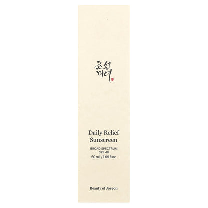 Beauty of Joseon, Daily Relief Sunscreen, SPF 40, 1.69 fl oz (50 ml)