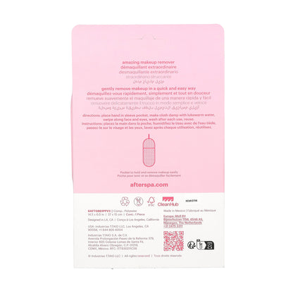 AfterSpa, Amazing Makeup Remover, Pink, 1 Cloth